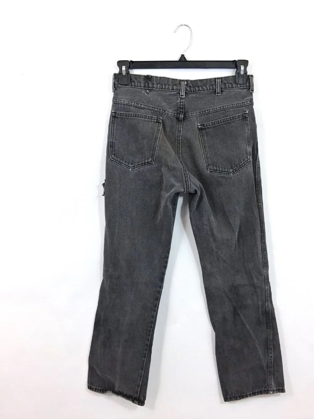 Vintage Big Yank Denim Jeans Straight Leg Black Men Size 30, 70s